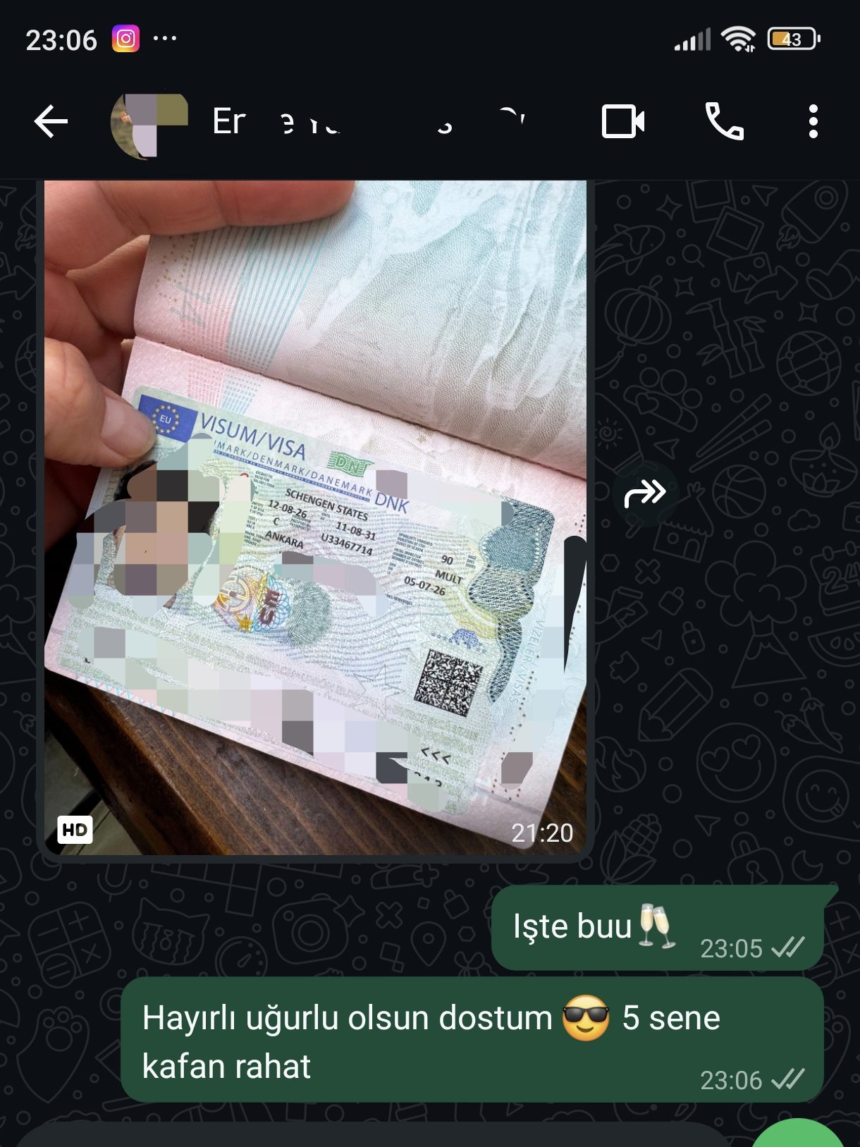 Danimarka 5 yıllık çok girişli vize